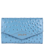 Almere Genuine Leather Wallet for Women | Vintage Blue Long Wallet