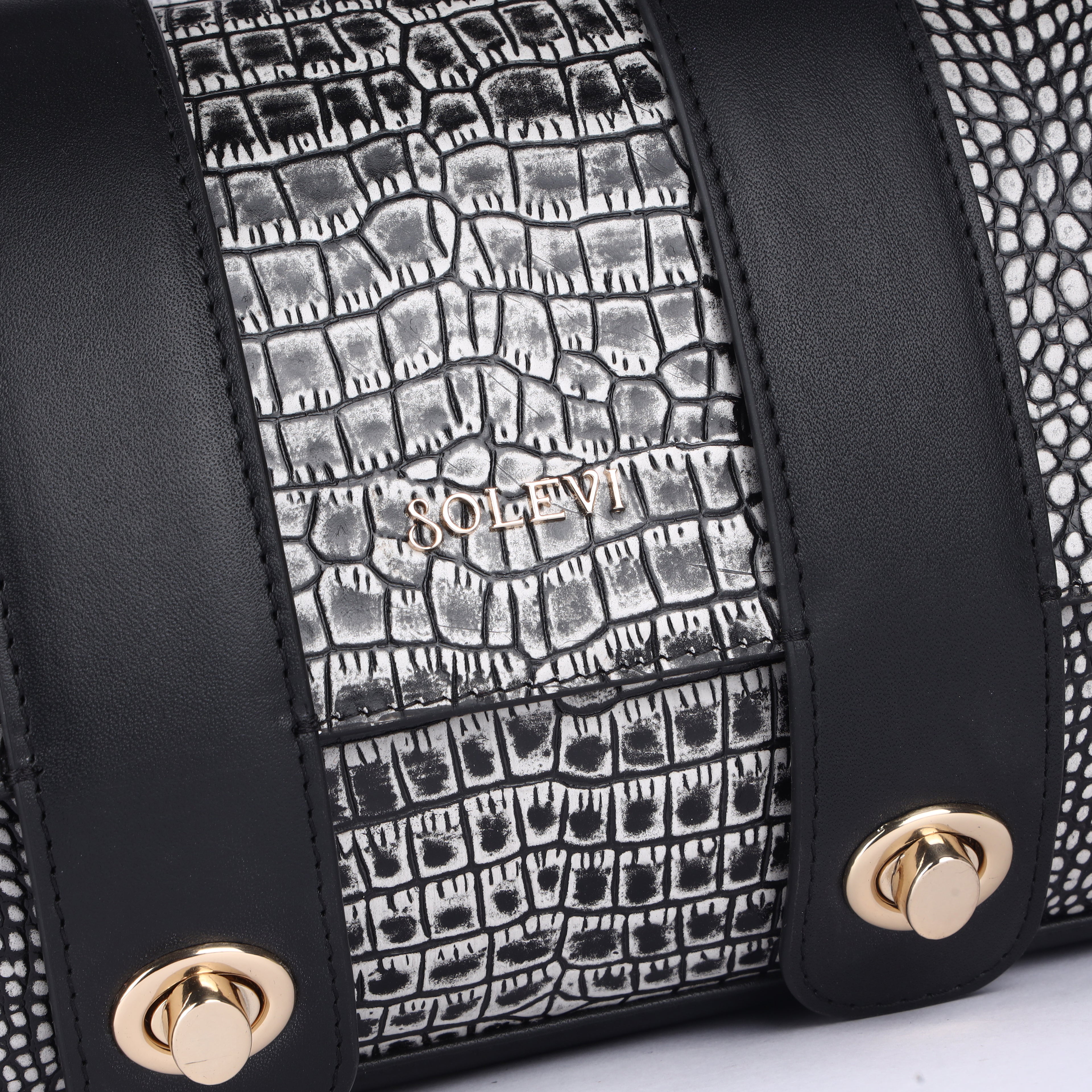 BRIENNA Genuine Leather Handbag for Women | Black Luxury Designer Bag