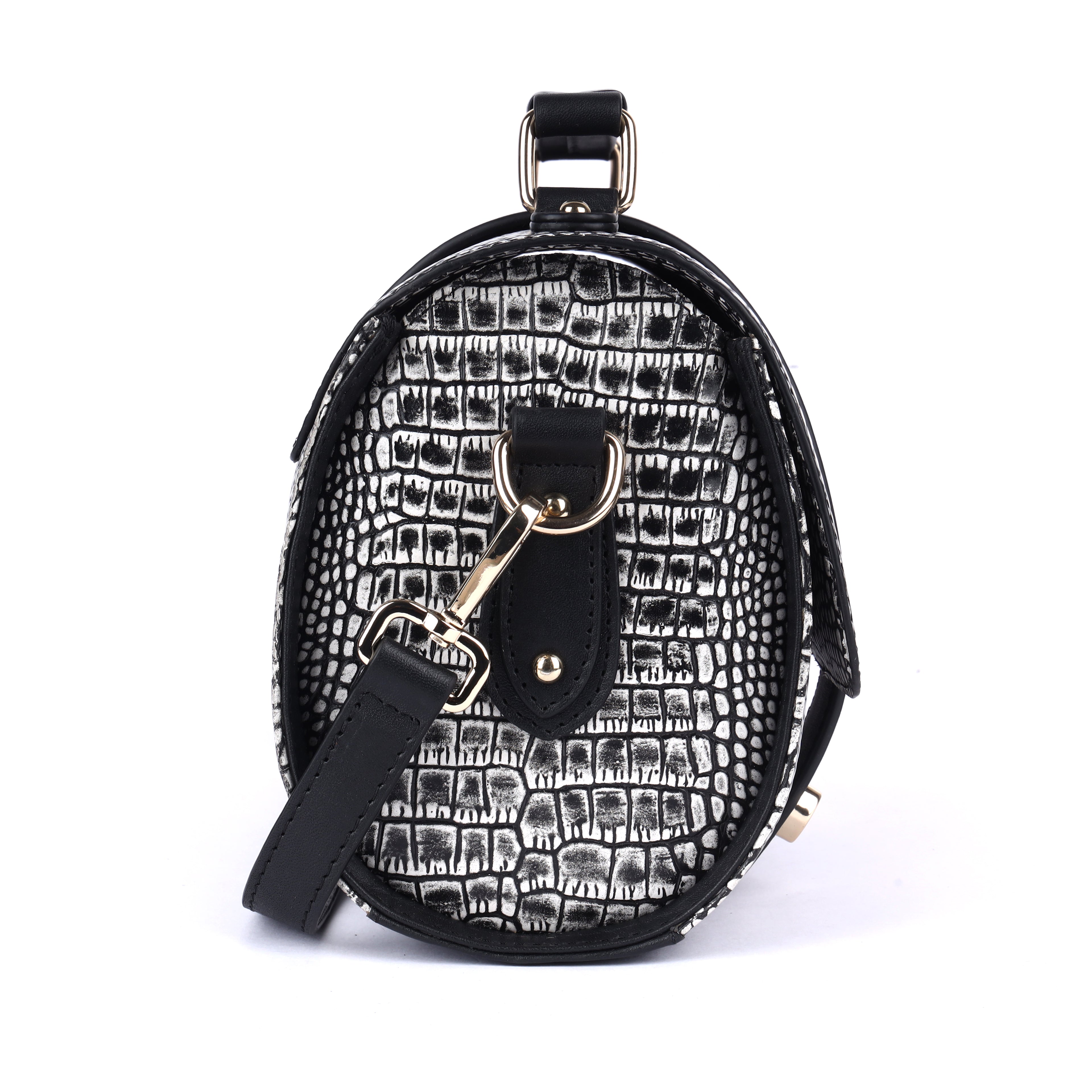 BRIENNA Genuine Leather Handbag for Women | Black Luxury Designer Bag