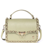 ELSY Genuine Leather Crossbody Bag for Women | Dark Pista Green Leather Bag