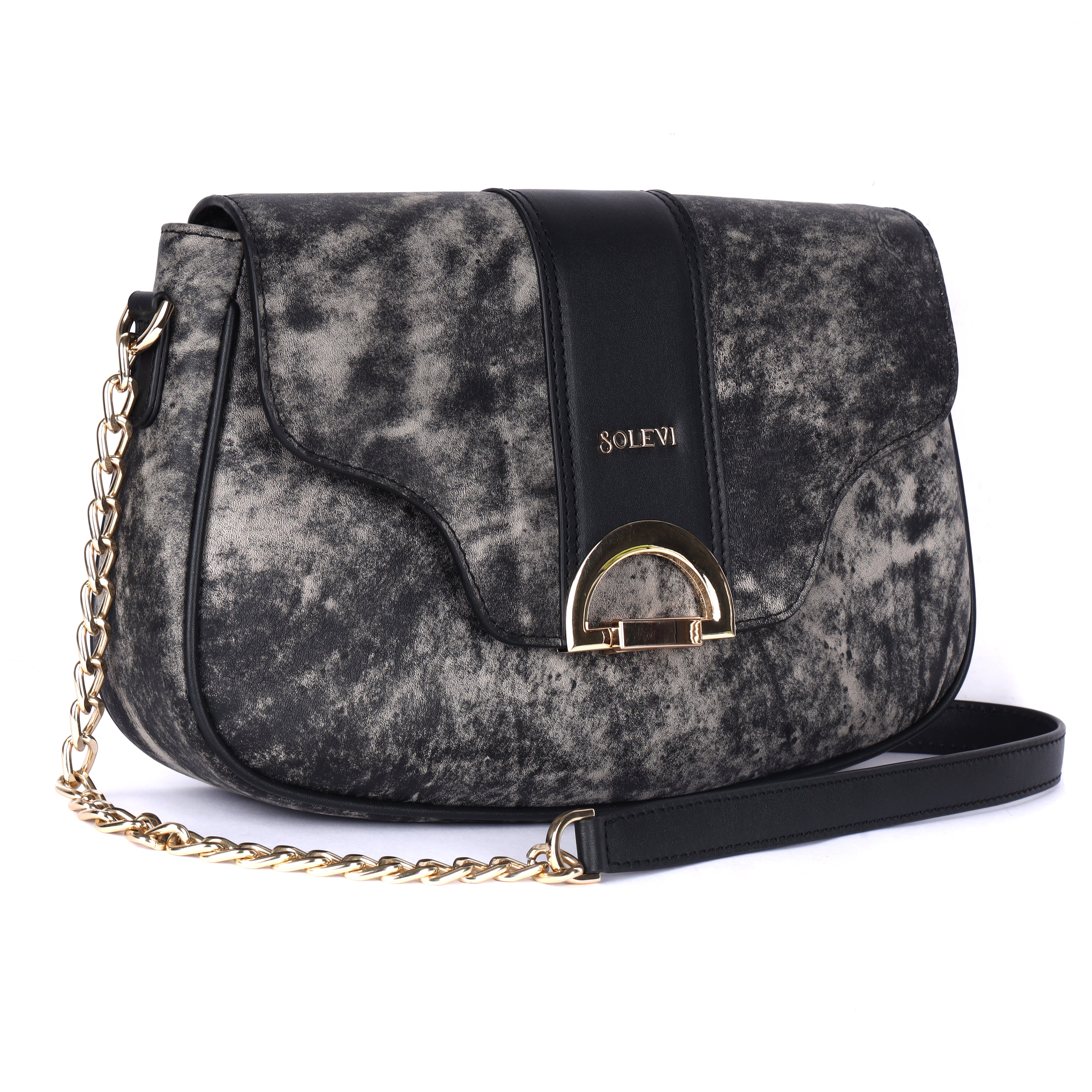 YARA Genuine Leather Crossbody Bag for Women | Black Luxury Sling Bag