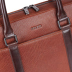 RIO Genuine Leather Laptop Bag for Men | Tan & Brown Executive Briefcase
