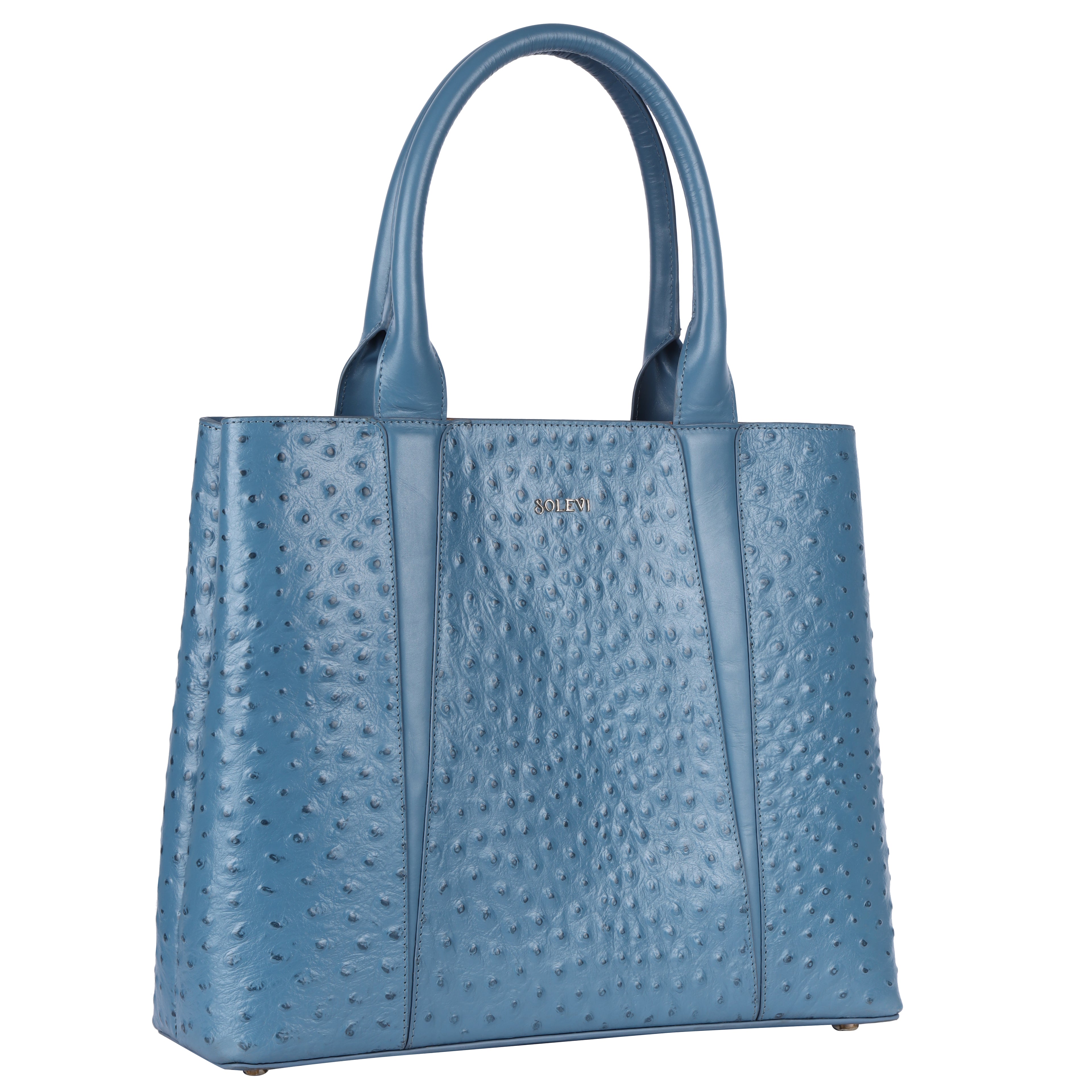 CHIVA Genuine Leather Tote Bag for Women | Vintage Blue Designer Tote