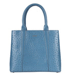 CHIVA Genuine Leather Tote Bag for Women | Vintage Blue Designer Tote