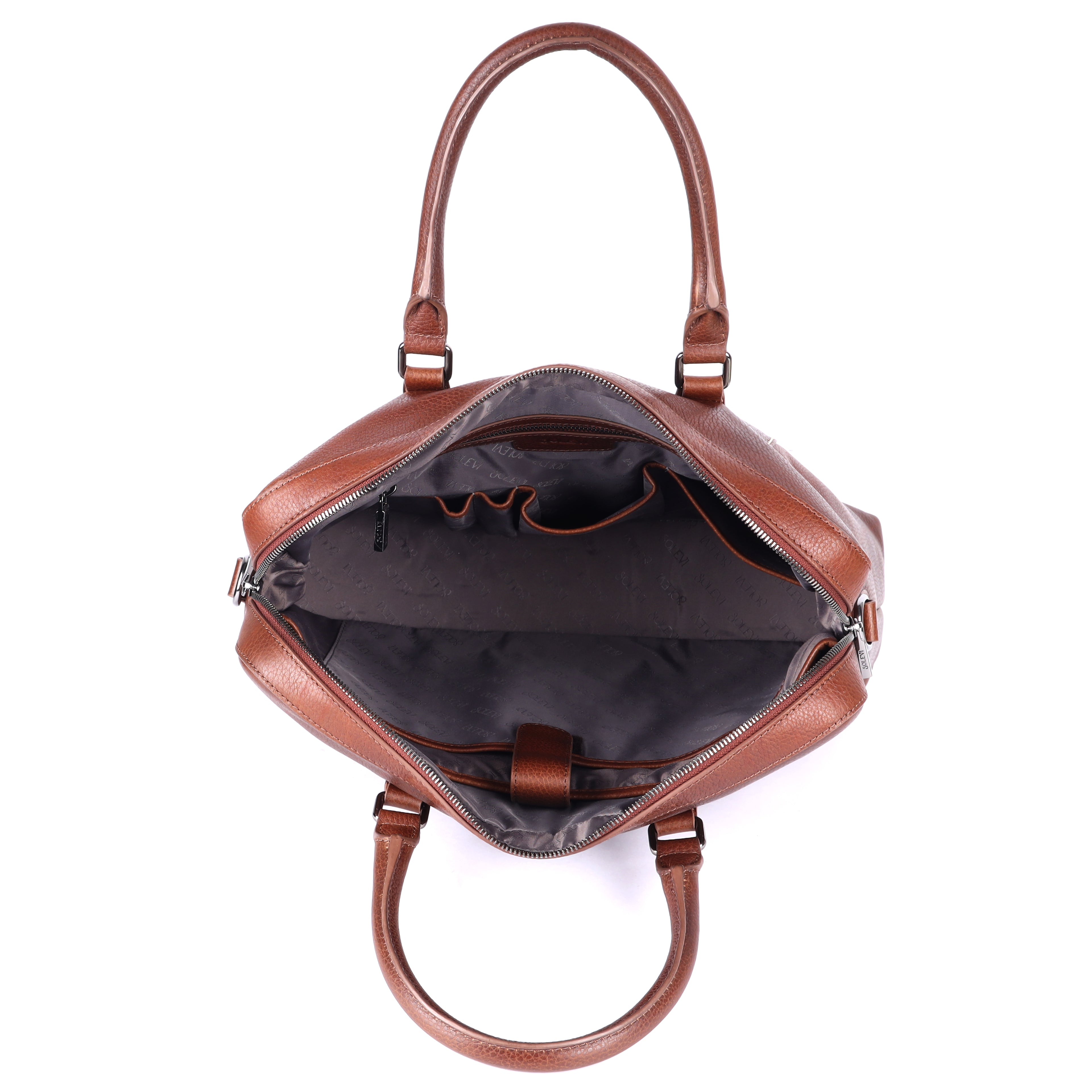 VECTURA Genuine Leather Laptop Bag for Men | Cognac Office Briefcase