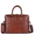 VECTURA Genuine Leather Laptop Bag for Men | Cognac Office Briefcase