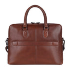 VECTURA Genuine Leather Laptop Bag for Men | Cognac Office Briefcase