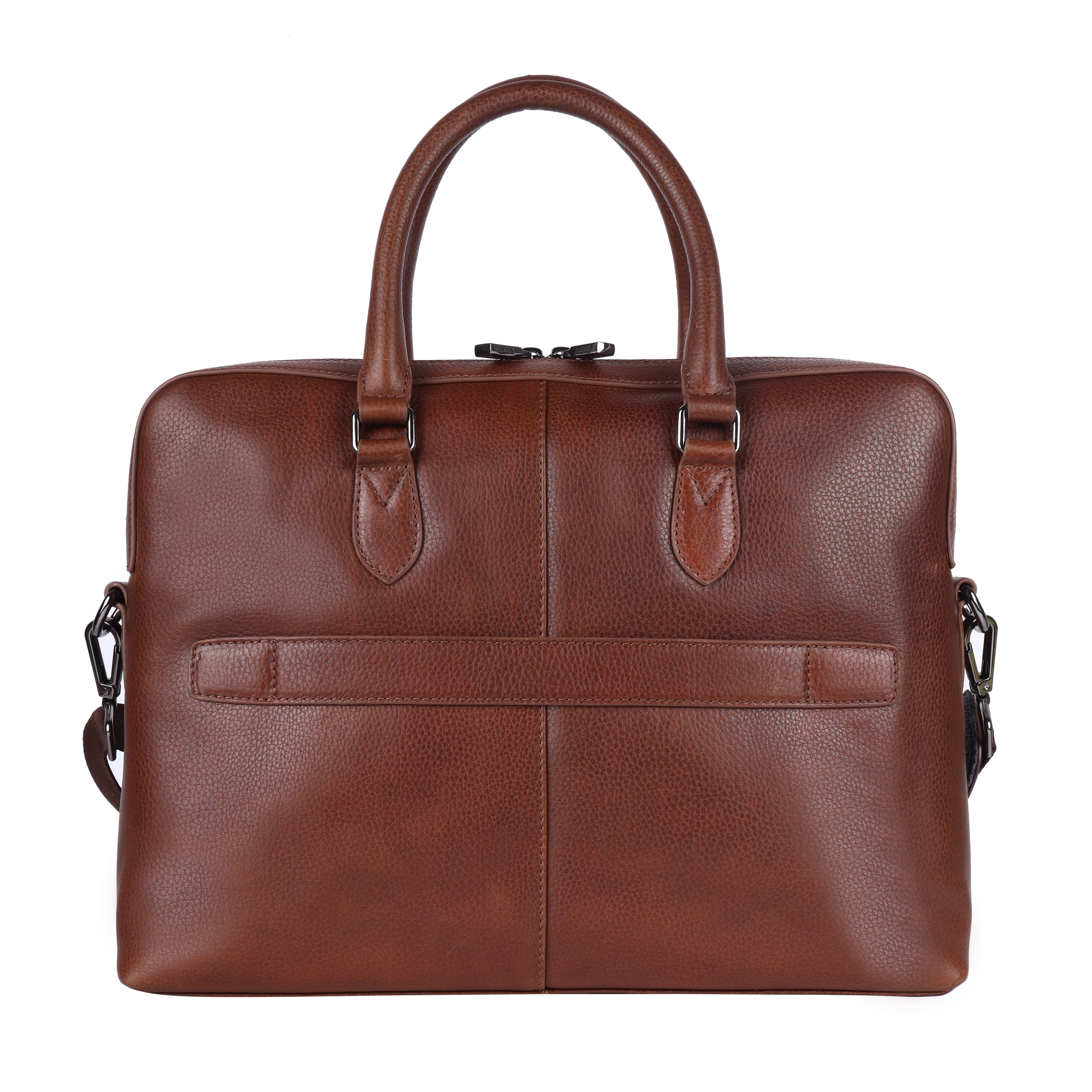 VECTURA Genuine Leather Laptop Bag for Men | Cognac Office Briefcase