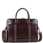 SHAUN Genuine Leather Laptop Bag for Men | Brown Executive Office Bag