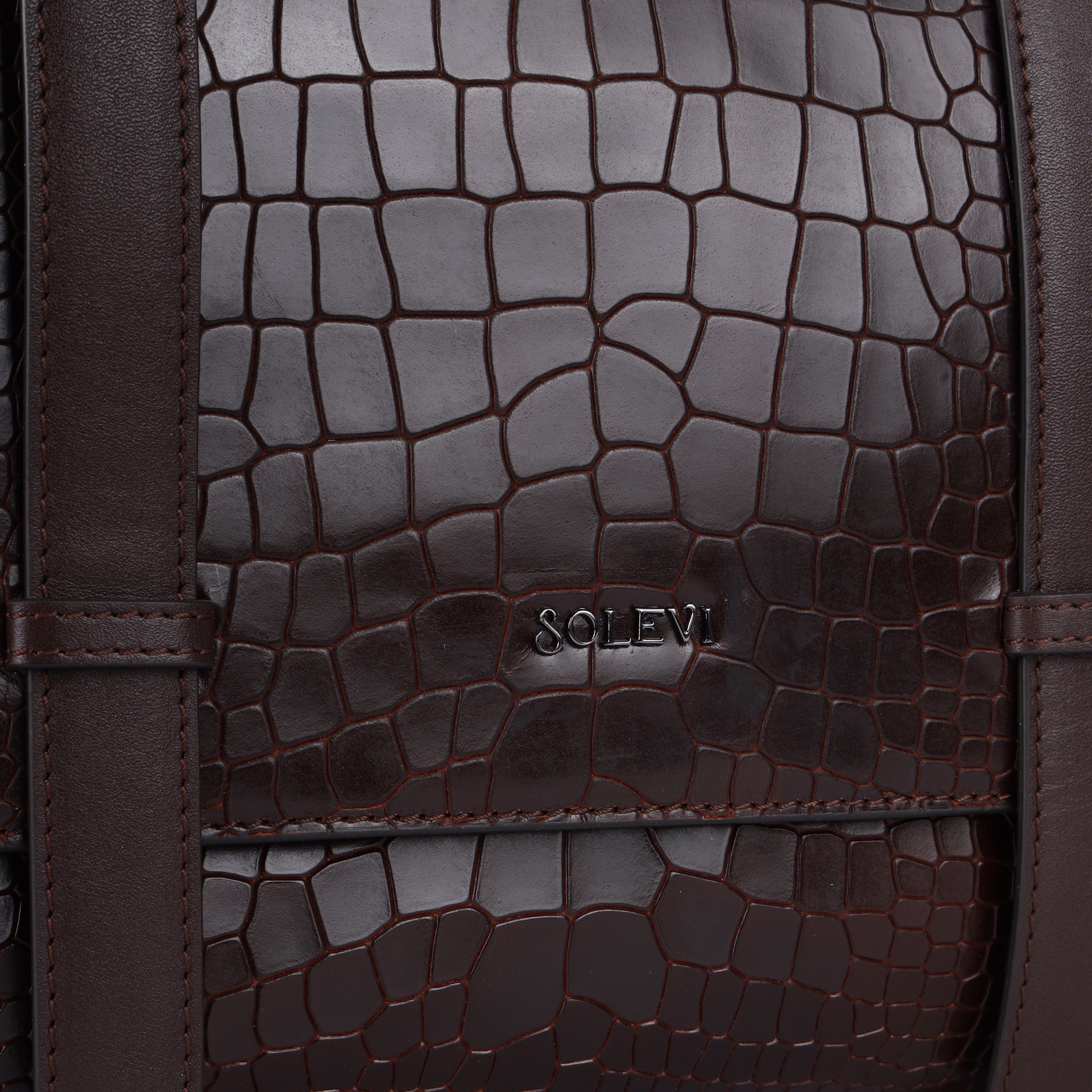 SHAUN Genuine Leather Laptop Bag for Men | Brown Executive Office Bag