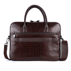 SHAUN Genuine Leather Laptop Bag for Men | Brown Executive Office Bag