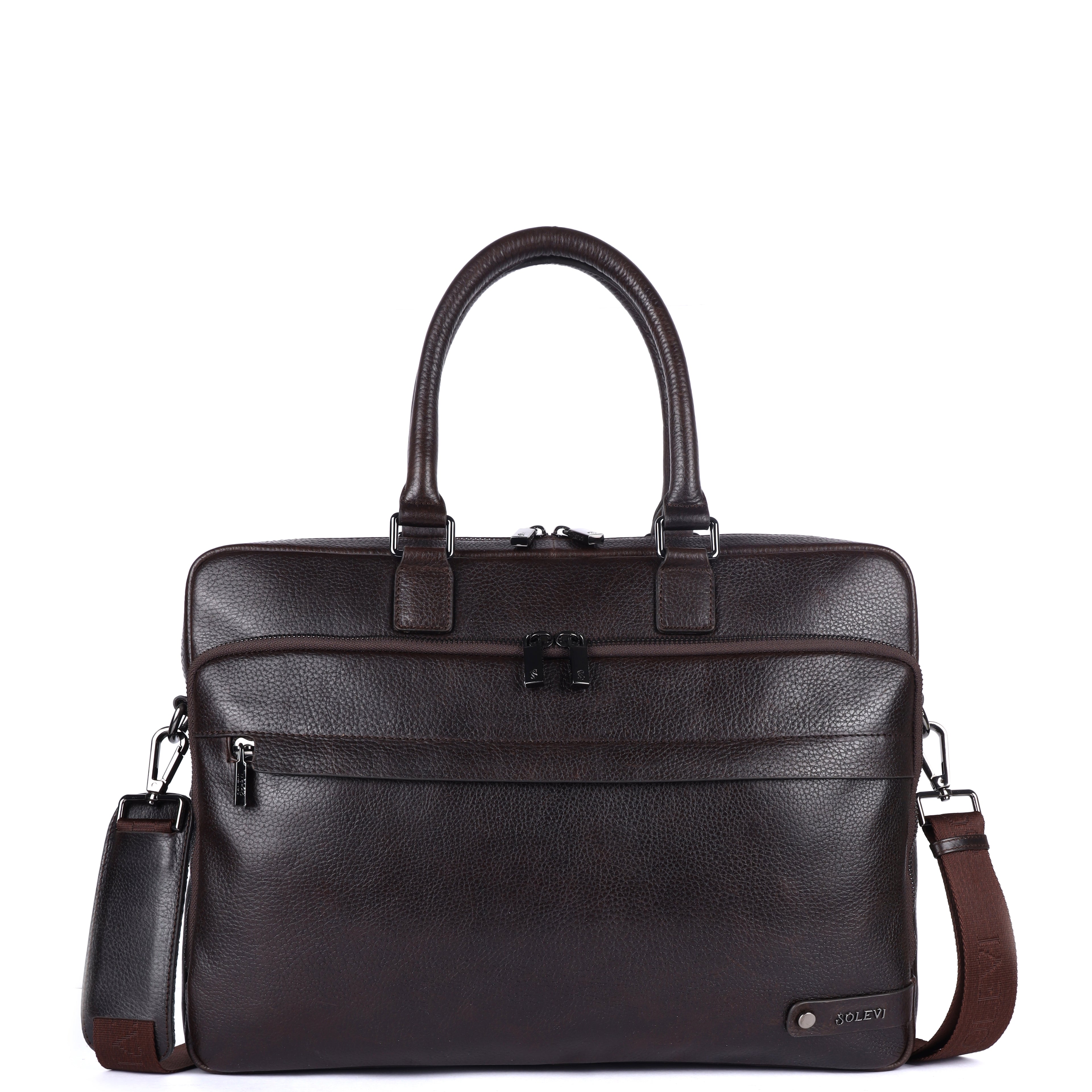 VERON Genuine Leather Laptop Bag for Men | Premium Chocolate Office Bag