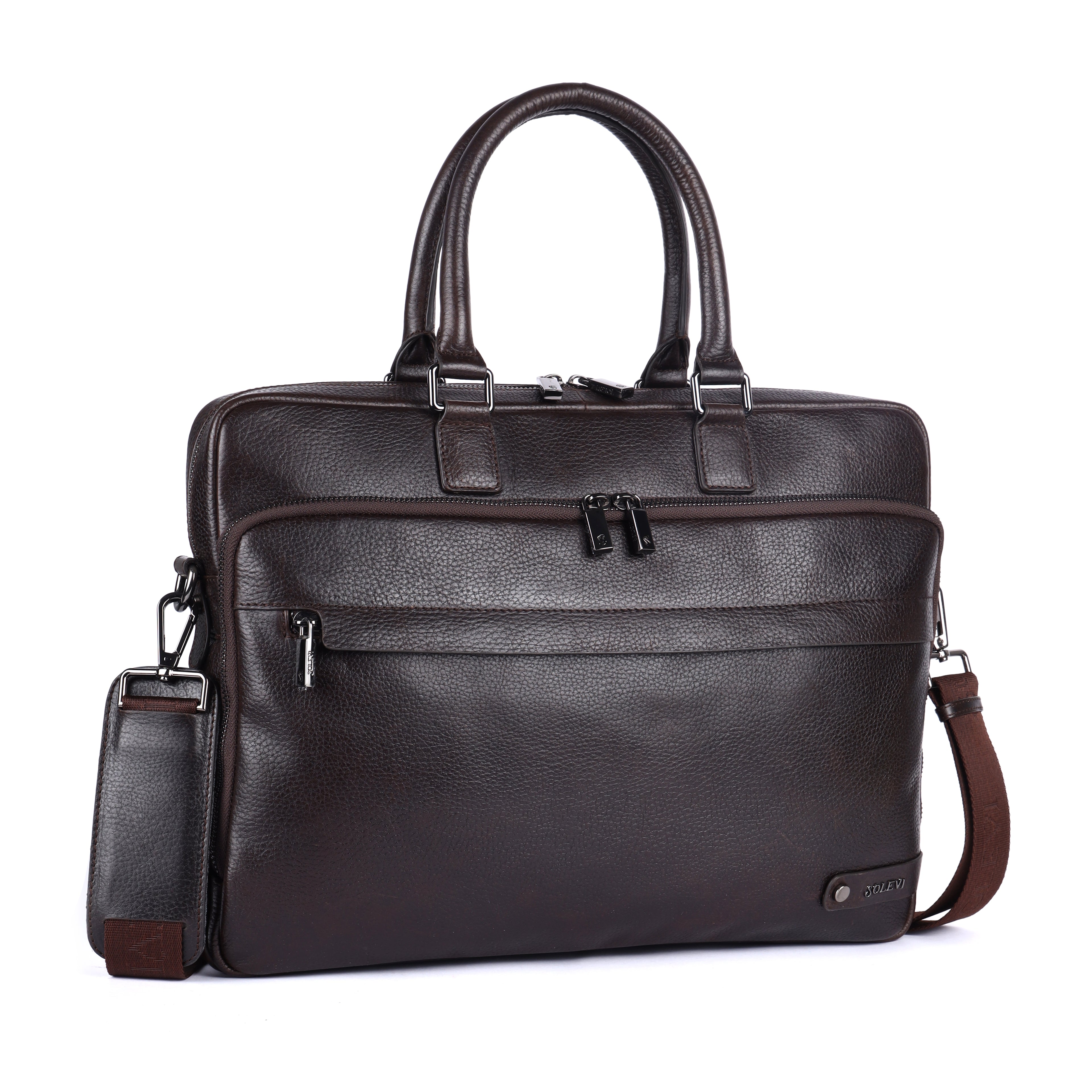 VERON Genuine Leather Laptop Bag for Men | Premium Chocolate Office Bag