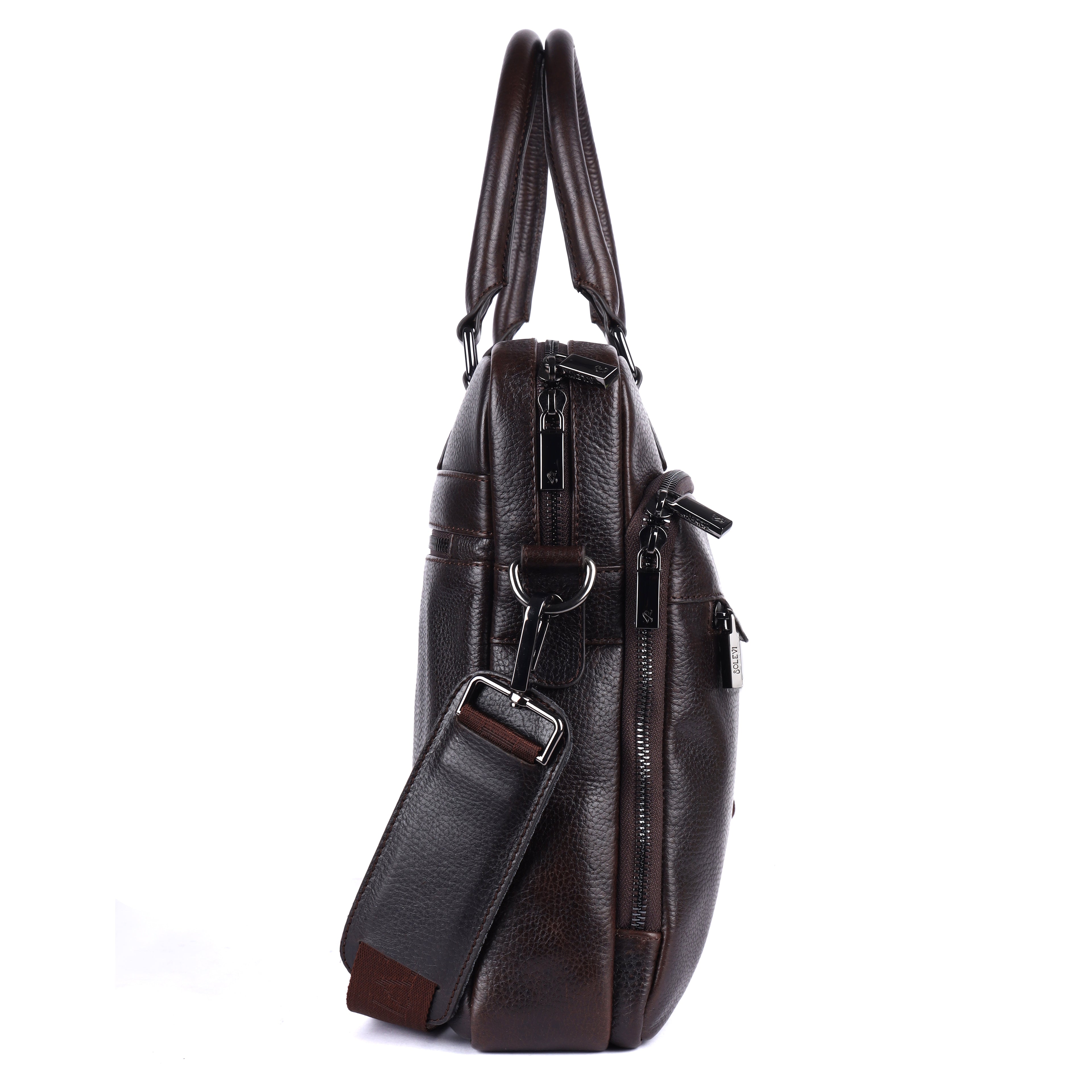 VERON Genuine Leather Laptop Bag for Men | Premium Chocolate Office Bag