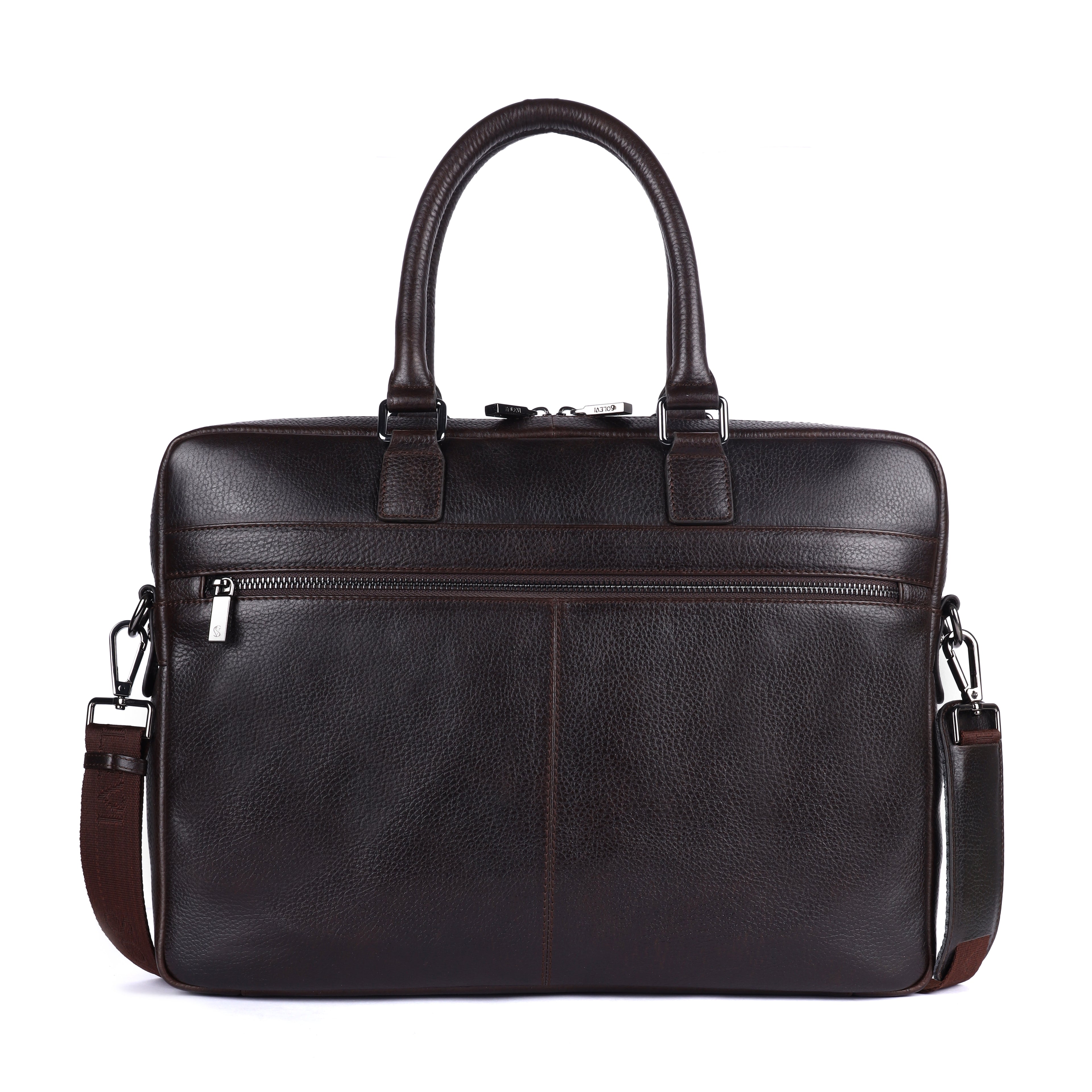 VERON Genuine Leather Laptop Bag for Men | Premium Chocolate Office Bag