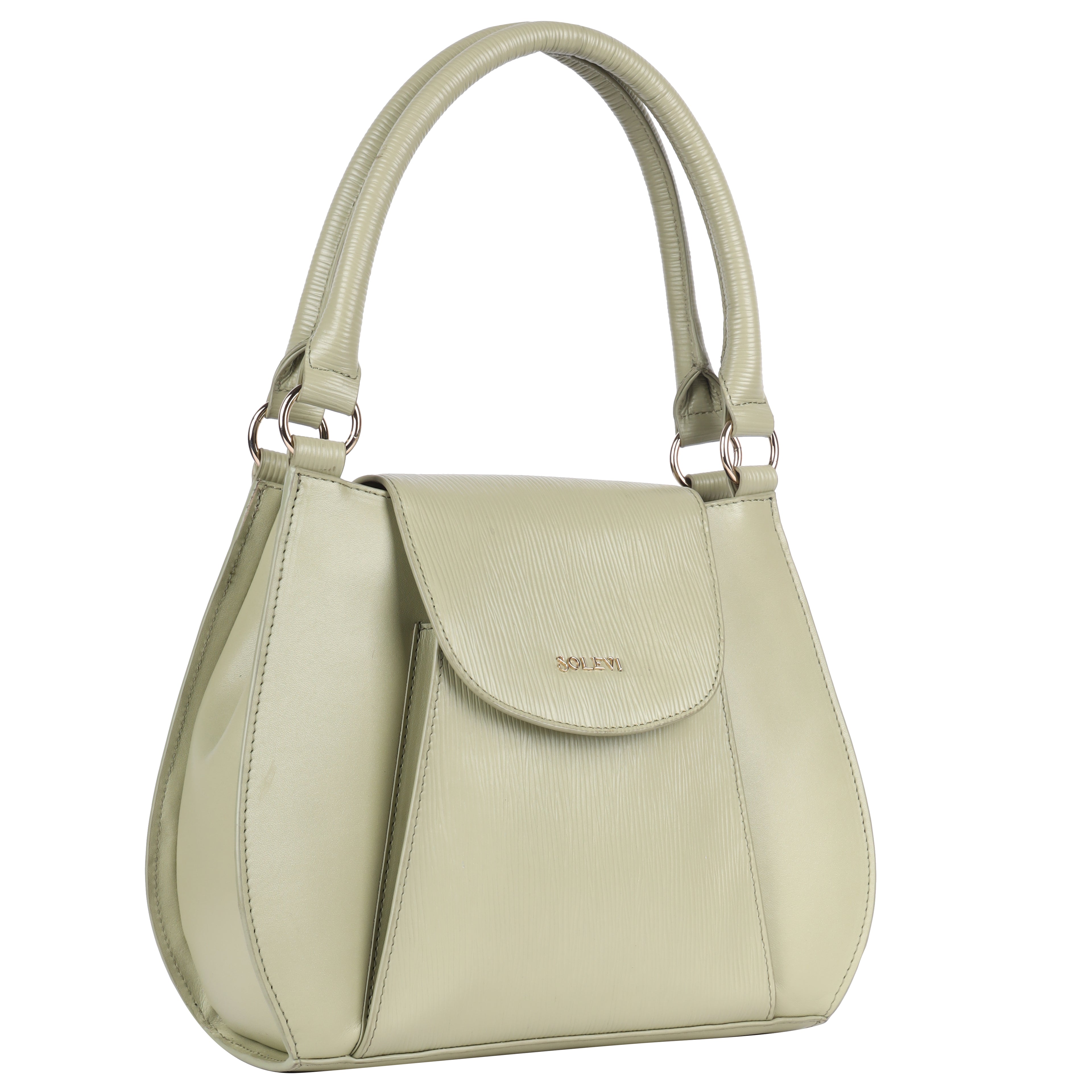 JANE Genuine Leather Shopper Tote Bag for Women | Dark Pista Leather Handbag