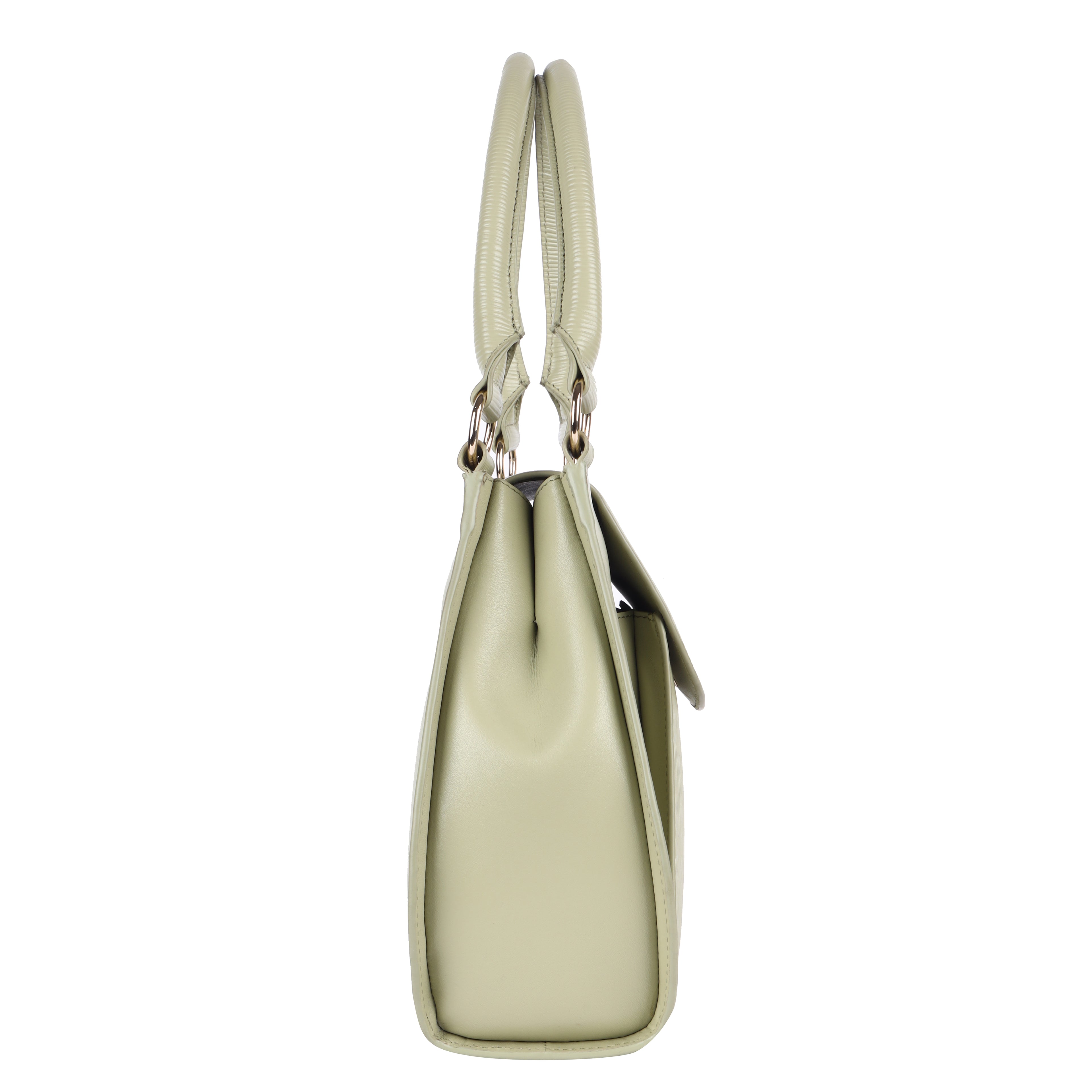 JANE Genuine Leather Shopper Tote Bag for Women | Dark Pista Leather Handbag