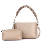Rumi Genuine Leather Shoulder Bag for Women – Dark Grey Premium Leather Handbag