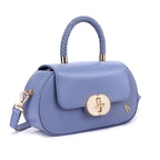 Florence Premium Genuine Leather Saddle Bag for Women in Lavender | Elegant Top Handle Crossbody Handbag