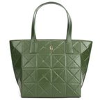 Hailey Premium Genuine Leather Shopper Tote Bag for Women in Olive | Spacious Luxury Leather Handbag with Gold Hardware