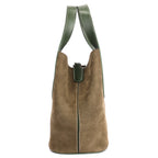 Viola Premium Suede & Genuine Leather Crossbody Bag for Women in Olive