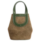 Viola Premium Suede & Genuine Leather Crossbody Bag for Women in Olive