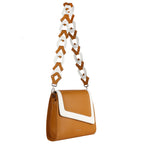 Jessica Premium Leather Shoulder Bag for Women in Off White & Mustard