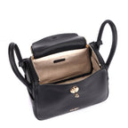 Pebble Large Premium Genuine Leather Crossbody Bag for Women in Black | Elegant Everyday Handbag with Light Gold Hardware