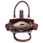 Lotus Premium Leather Shoulder Bag for Women | Dark Brown Croco Leather