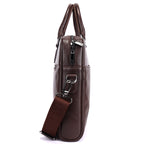 Westbrook Premium Genuine Leather Laptop Bag for Men in Brown & Tan | Professional Office Briefcase with Spacious Laptop Compartment