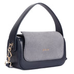 Contessa Premium Leather Round Sling Bag for Women in Blue