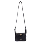 Pebble Small Premium Genuine Leather Crossbody Bag for Women in Black | Compact Luxury Handbag with Light Gold Hardware