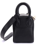 Pebble Small Premium Genuine Leather Crossbody Bag for Women in Black | Compact Luxury Handbag with Light Gold Hardware