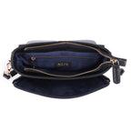 Ivy Premium Genuine Leather Crossbody Bag for Women in Black | Elegant Full-Grain Cow Leather Sling Handbag with Gold Hardware