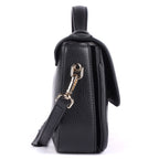 Ivy Premium Genuine Leather Crossbody Bag for Women in Black | Elegant Full-Grain Cow Leather Sling Handbag with Gold Hardware
