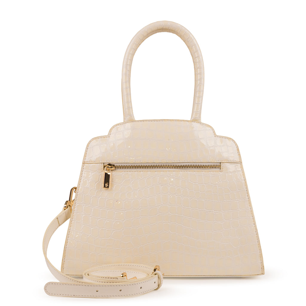 Greta Premium Leather Shoulder Bag for Women – Egret