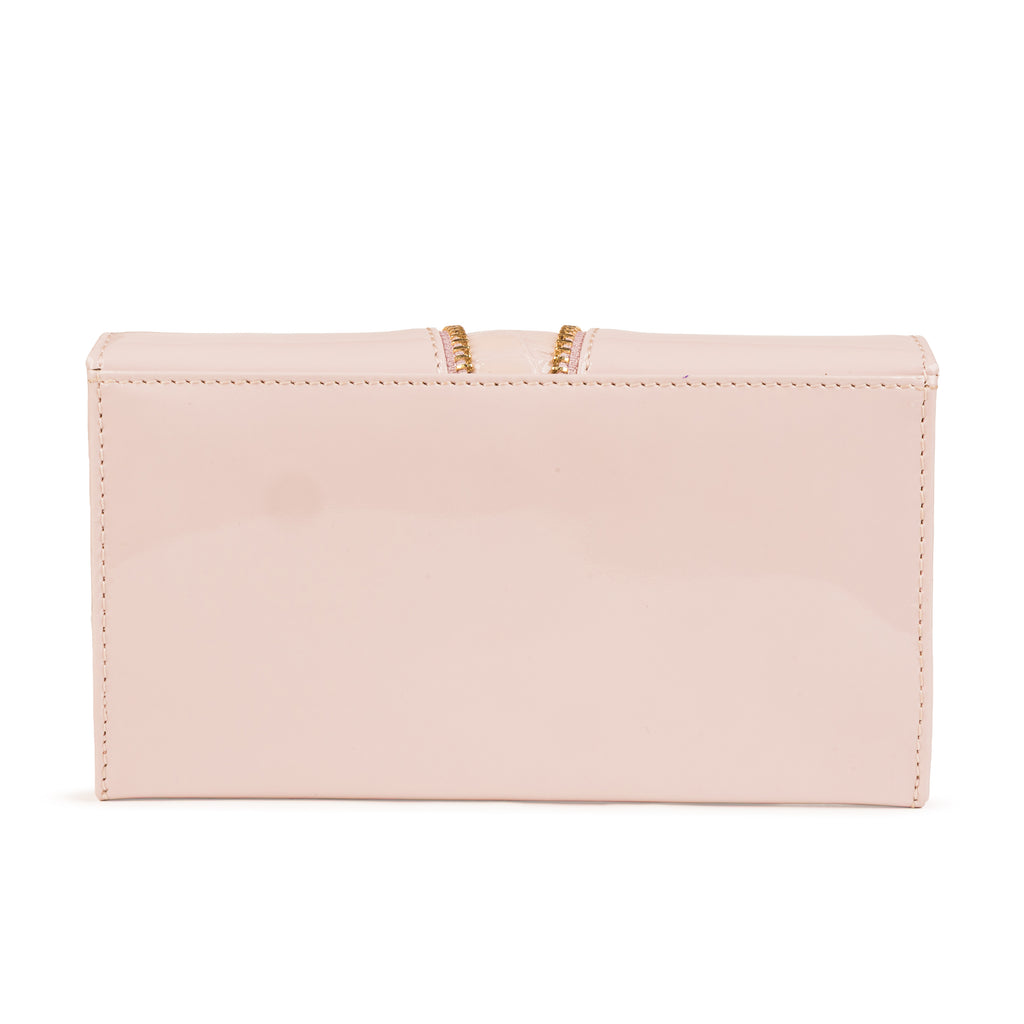 Ines Premium Leather Flap Wallet for Women – Violet Ice