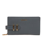Reine Premium Leather Zip Around Wallet for Women – Cadet Blue