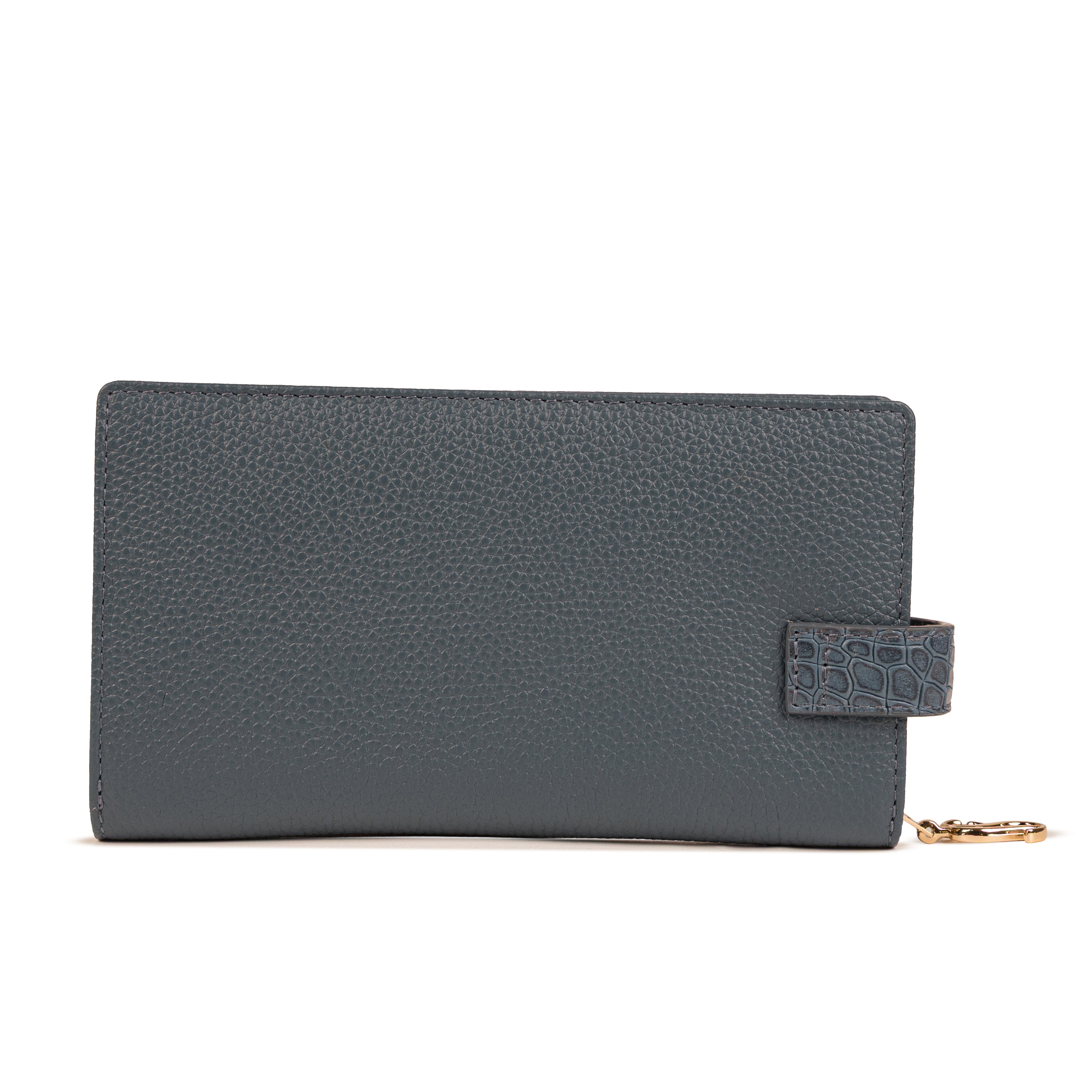 Reine Premium Leather Zip Around Wallet for Women – Cadet Blue
