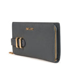 Reine Premium Leather Zip Around Wallet for Women – Cadet Blue